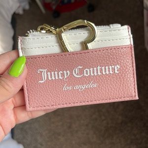 Pink Juicy Couture Card Case w/ Heart clip